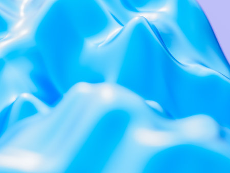 wallpaper of a blue wave on a light background, in transparent oriental minimalism white backgroundの写真素材