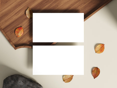 Professional and Simple Business Card Mockupの写真素材