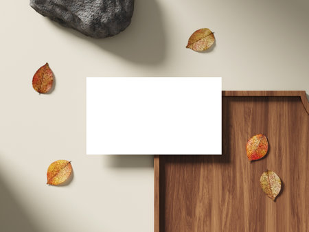 Clean and Stylish Business Card Design Mockupの写真素材