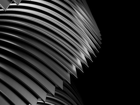 Abstract Metal Design with Glossy Finish