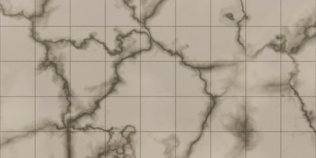 Neutral marble stone tile background with tactical grid