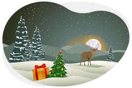 Greeting christmas beautiful illustration.のイラスト素材