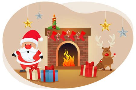 Greeting christmas beautiful illustration.のイラスト素材