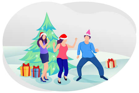 Greeting christmas beautiful illustration.のイラスト素材