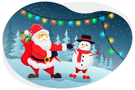 Greeting christmas beautiful illustration.のイラスト素材