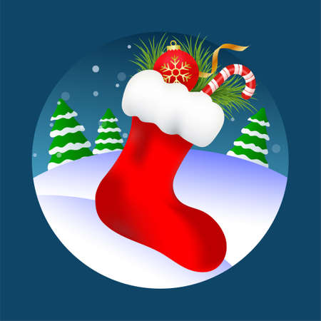 Merry christmas greeting illustration.のイラスト素材