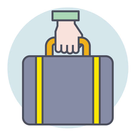 Filled color outline icon for portfolio.のイラスト素材