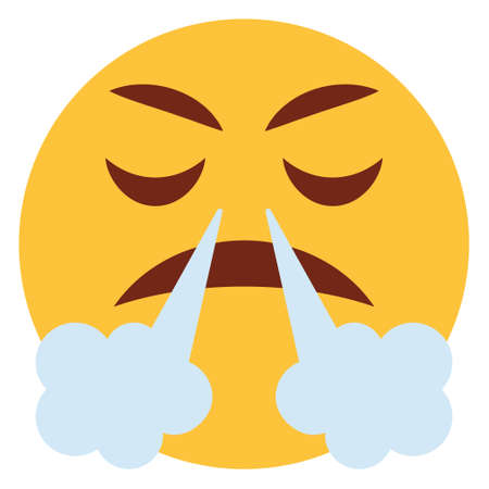 Flat color icon for emoji face.のイラスト素材