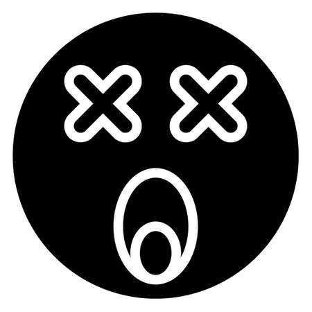 Glyph icon for emoji face.のイラスト素材