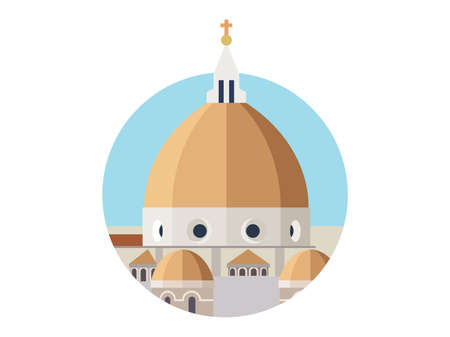 World famous building - Basilica Di Santa Maria Del Fioreのイラスト素材