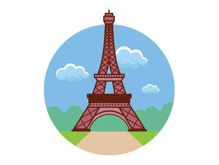 World famous building - Parisのイラスト素材