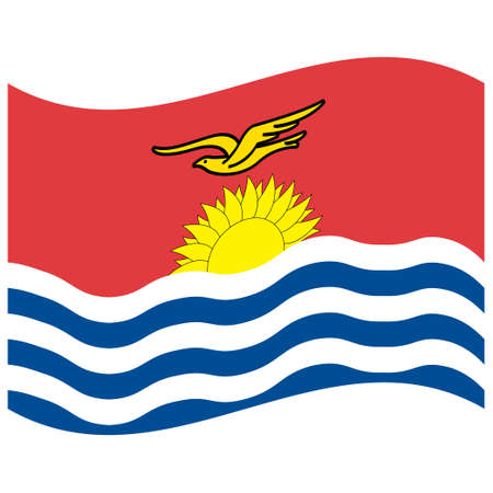 National flag of Kiribati - Flat color icon.のイラスト素材