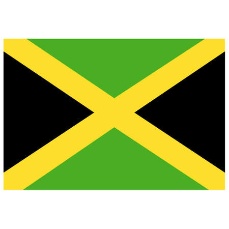National flag of Jamaican - Flat color icon.のイラスト素材