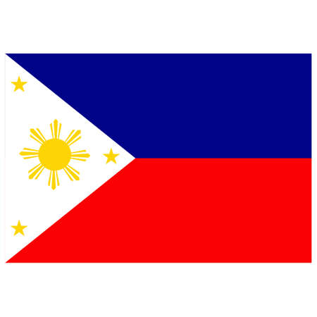 National flag of Philippines - Flat color icon.のイラスト素材
