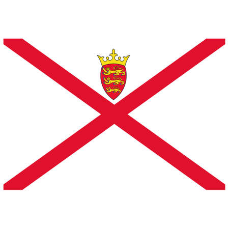 National flag of Jersey - Flat color icon.のイラスト素材
