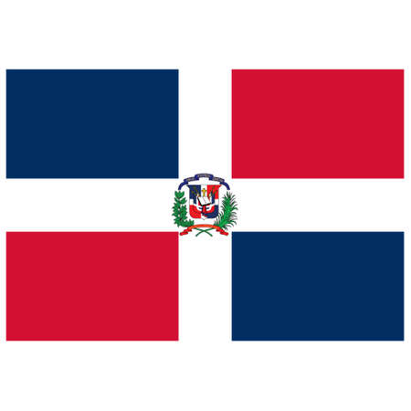 National flag of Dominican Republic - Flat color icon.のイラスト素材