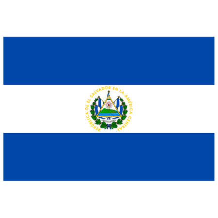 National flag of Salvador- Flat color icon.のイラスト素材