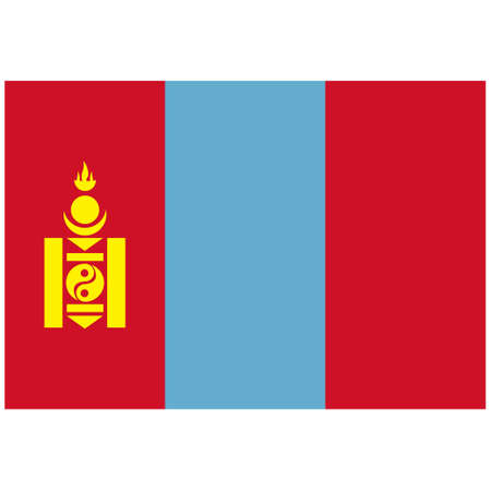 National flag of Mongolia - Flat color icon.のイラスト素材
