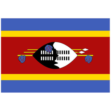 National flag of Swaziland - Flat color icon.のイラスト素材