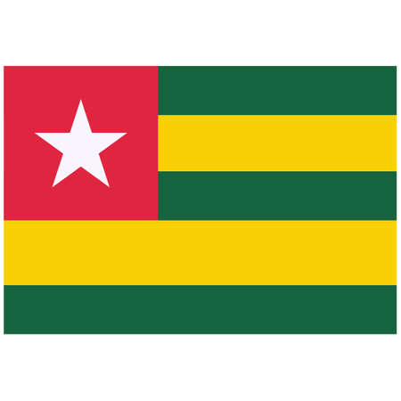 National flag of Togo - Flat color icon.のイラスト素材