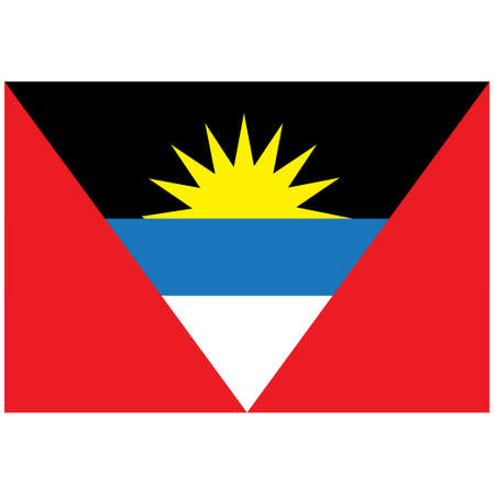 National flag of Antigua and Barbuda - Flat color icon.のイラスト素材