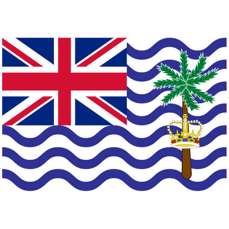 National flag of British Indian Ocean Territory - Flat color icon.のイラスト素材