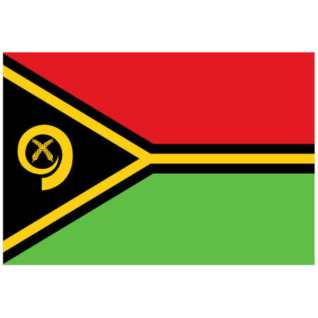 National flag of Vanuatu - Flat color icon.のイラスト素材