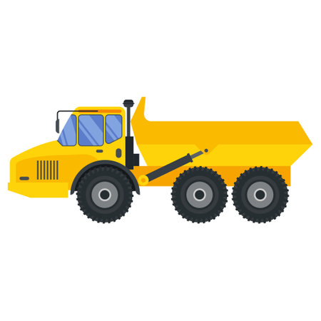 Illustration for construction machinery vehicle dump truck.のイラスト素材