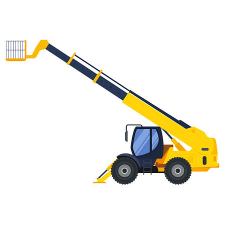 Illustration for construction machinery vehicle lift.