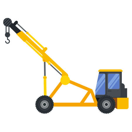Illustration for construction machinery vehicle crane truck.のイラスト素材