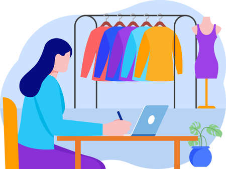 Business concept clothes storeのイラスト素材