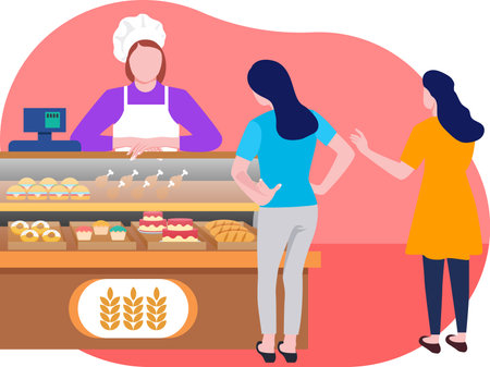 Fast food store businessのイラスト素材