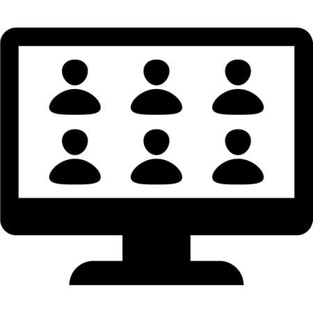 Video Conference is a pack of simple editable icons thematics of Video Conference. Combine different elements to create eye-catching compositions that help you tell a better story for your lanのイラスト素材