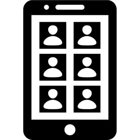 Video Conference is a pack of simple editable icons thematics of Video Conference. Combine different elements to create eye-catching compositions that help you tell a better story for your lanのイラスト素材