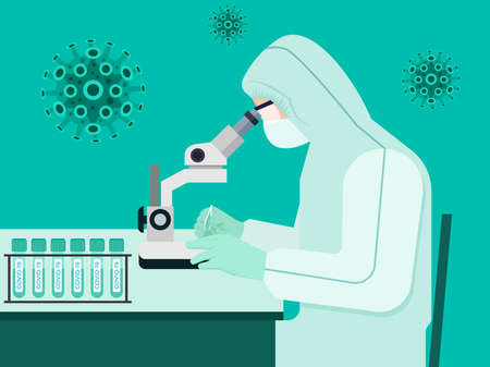 Corona Vaccine Researchのイラスト素材