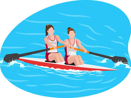 Boating teamのイラスト素材