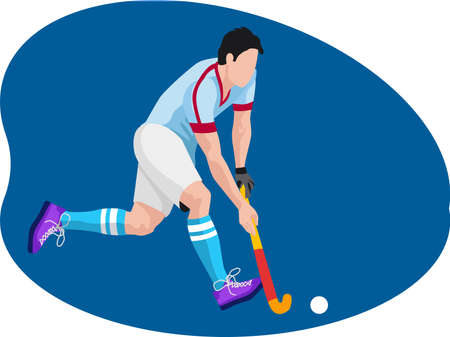 Male hockey playerのイラスト素材