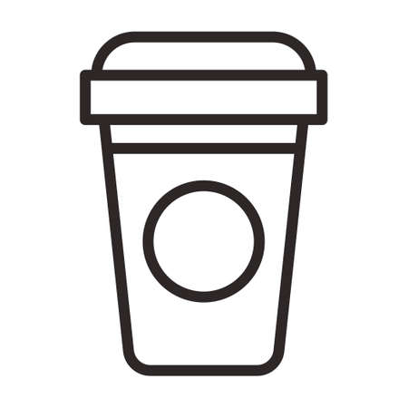 Outline icon for disposable glass.のイラスト素材