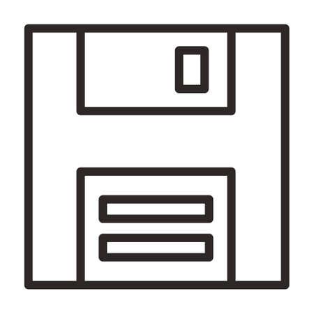 Outline icon for floppy disk.のイラスト素材