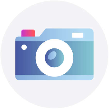 Gradient color icon for digital camera.のイラスト素材