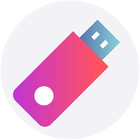 Gradient color icon for usb.