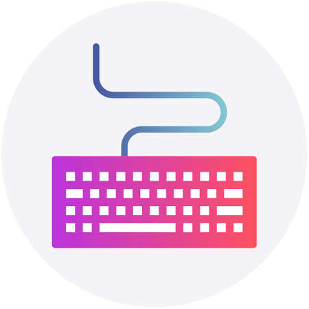 Gradient color icon for keyboard.のイラスト素材