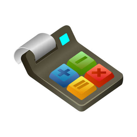 Calculator - Isometric 3d illustration.のイラスト素材
