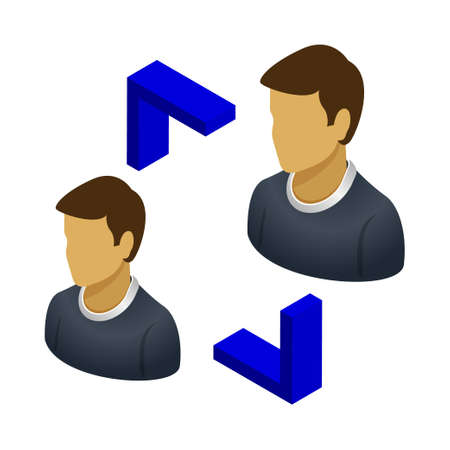 User transfer - Isometric 3d illustration.のイラスト素材