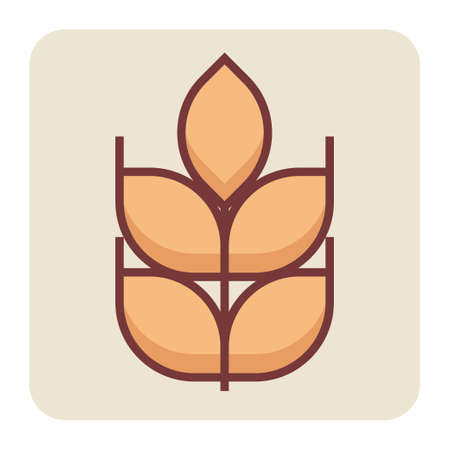 Filled color outline icon for grain.のイラスト素材