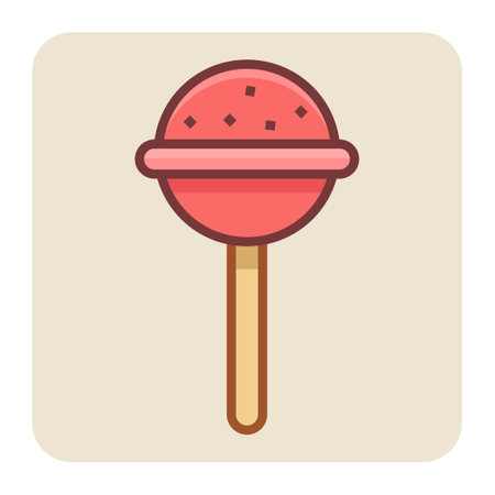 Filled color outline icon for lollipop.のイラスト素材