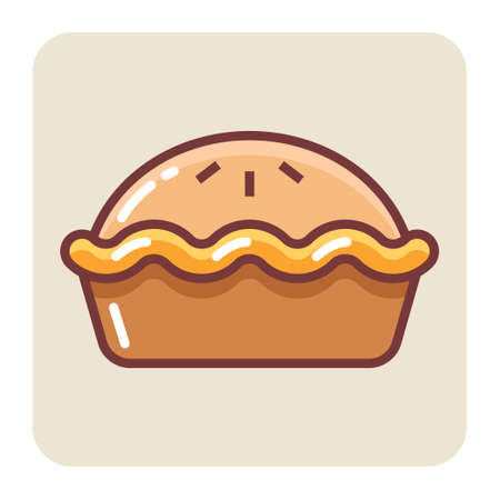 Filled color outline icon for cake.のイラスト素材