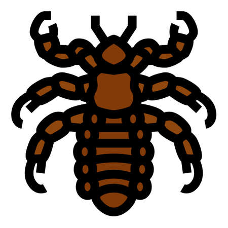 Filled outline icon for scorpion.