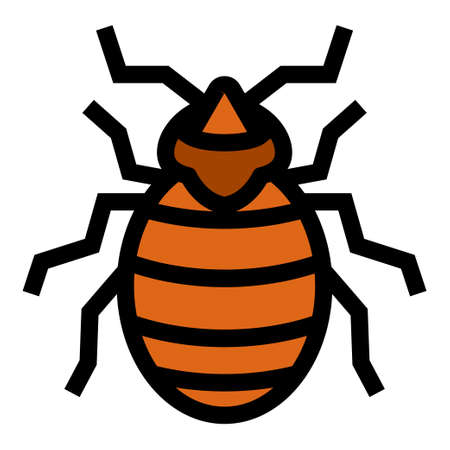 Filled outline icon for parasite bug.のイラスト素材