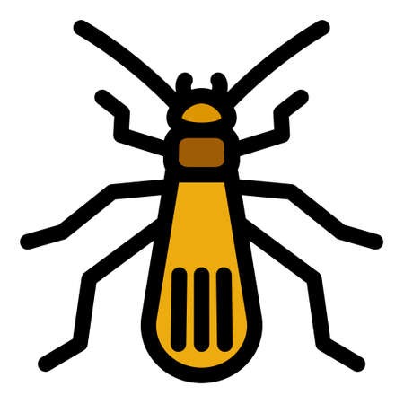 Filled outline icon for stonefly.のイラスト素材
